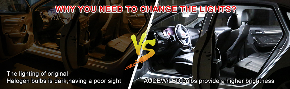 Audew 6pcs DE3175 LED Interior Dome Light