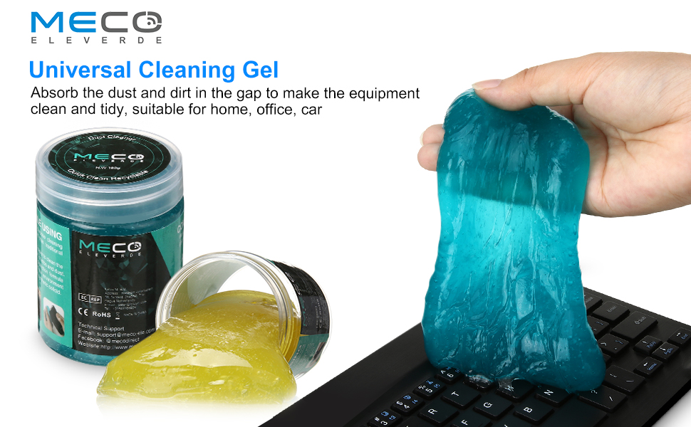 MECO Cleaning Gel Universal, Dust Cleaner Gel with 5 Keyboard Cleaning Set, Deta