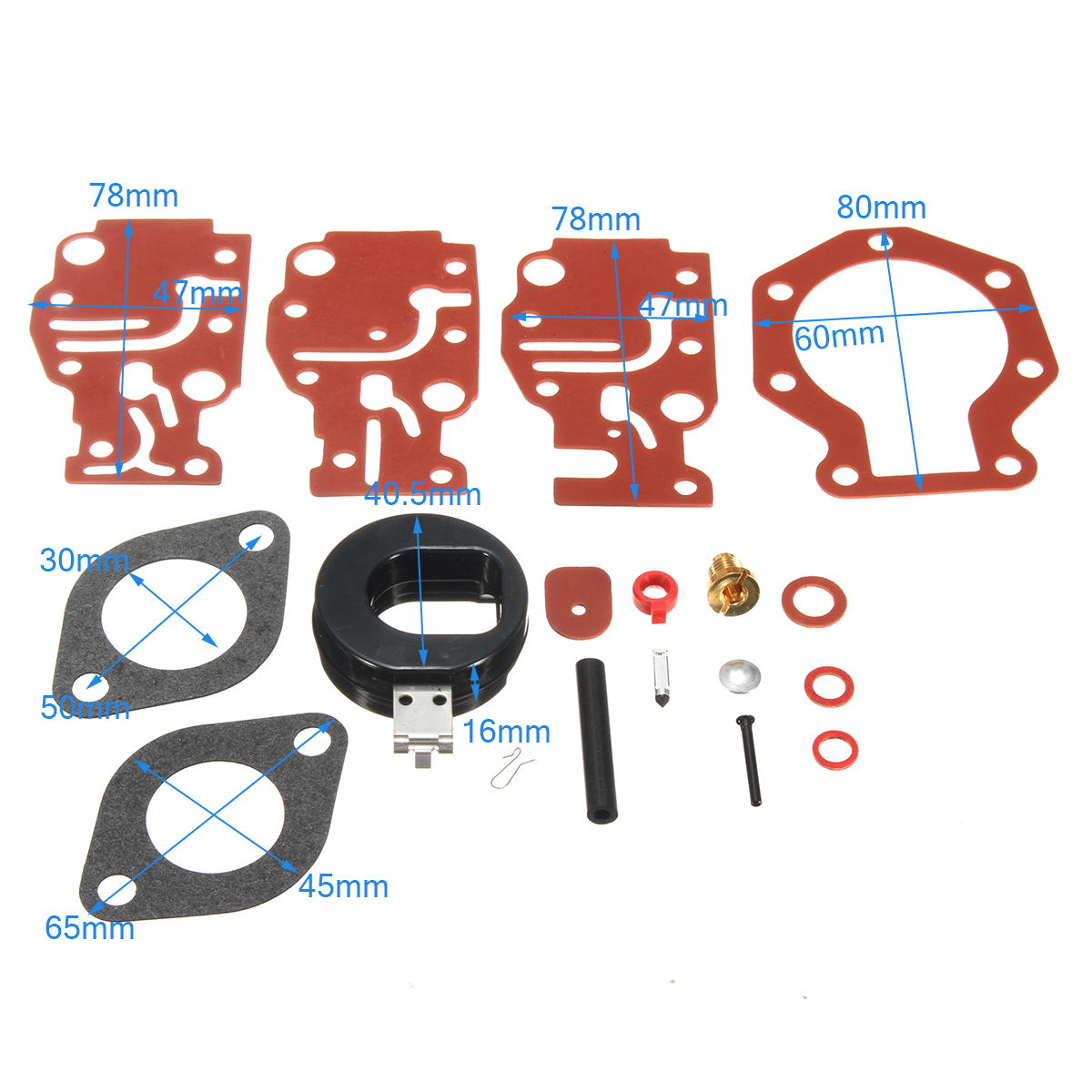 Carburetor Repair Rebuild Kit For Johnson/Evinrude 6hp, 8hp, 9.9hp Outboard Motors - Part #439073 / 0439073 9 thumbnail image