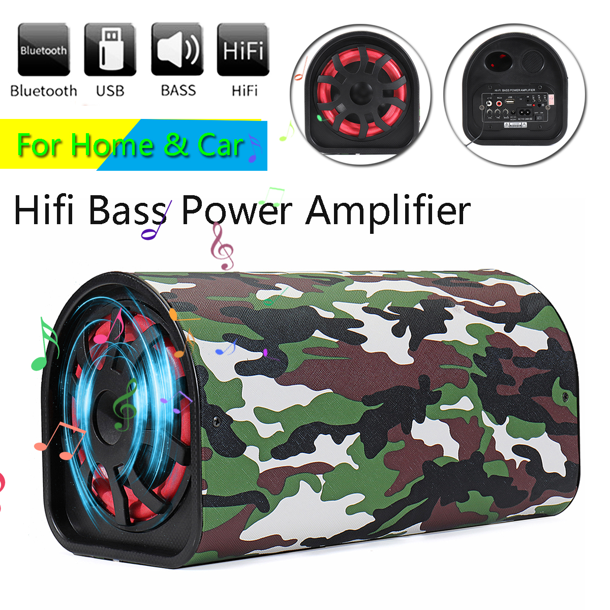 NEUFU 5pouces Bluetooth Hautparleur Voiture Audio +