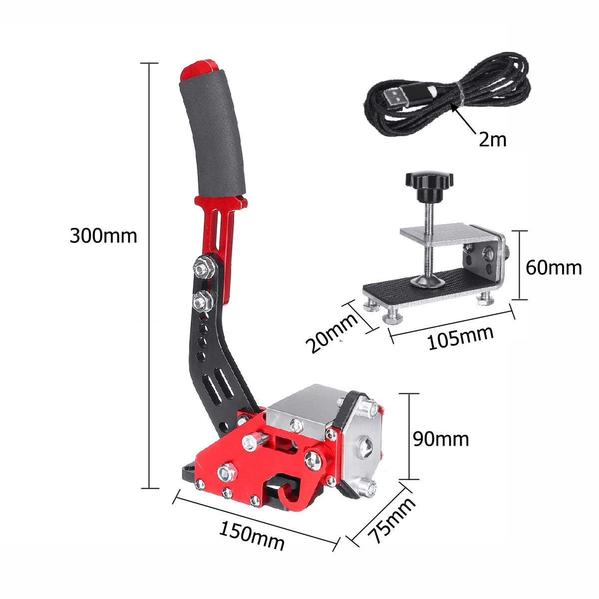 Levier De Frein Universel 22mm Avec Câble D'Embrayage 1,45m - Pour Mini-Quad, ATV, VTT - PVC Et Alliage - 10