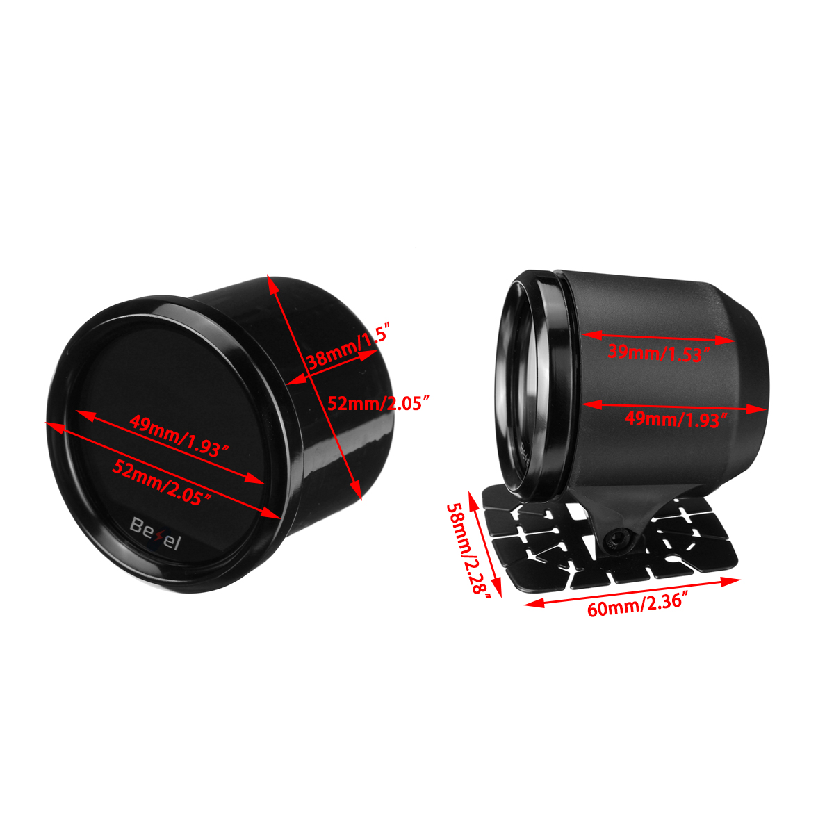 TONYSA Manomètre turbo universel pour voiture 52 mm/2,0 pouces