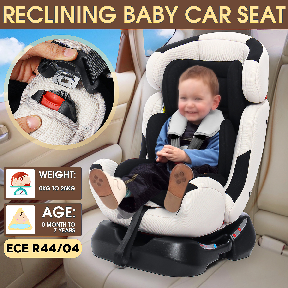 Neufu Comfort Siege Auto Et Rehausseur Bebe Groupe 0 1 2 De 0 A 25 Kg Blanc Noir Achat Vente Siege Auto Neufu Beige Siege Auto Cdiscount