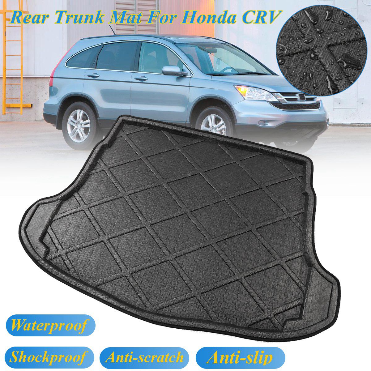 Honda CR-Z Noir tapis de voiture sur mesure avec bordure beige