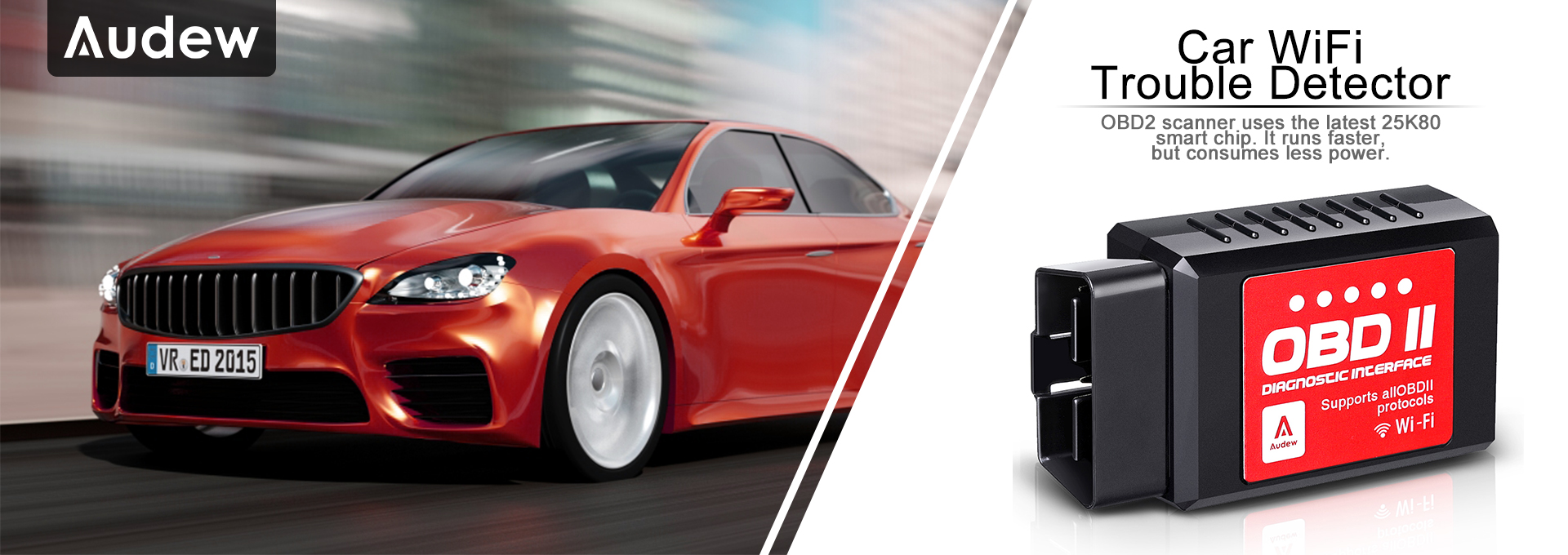 Audew 9V-16V 65mA Car WiFi OBDII Reader/Scanner Audew 9V-16V 65mA Car WiFi OBDII Reader/Scanner