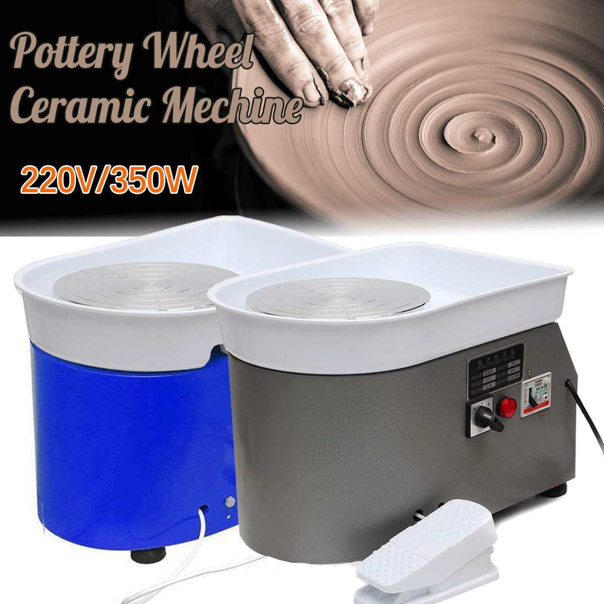 Roue de Poterie,25 cm 350 W kit poterie Adulte,Formant Un Outil d