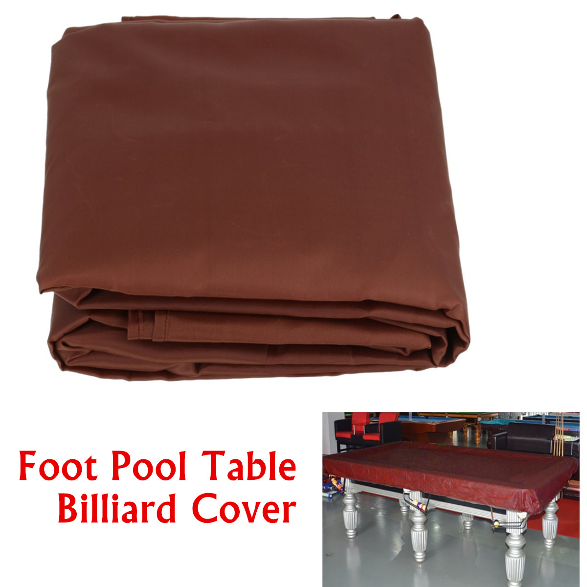 8-foot//9-foot//12-foot Couverture de Billard de Table Rev/êtement de Billard en Tissu de Polyester