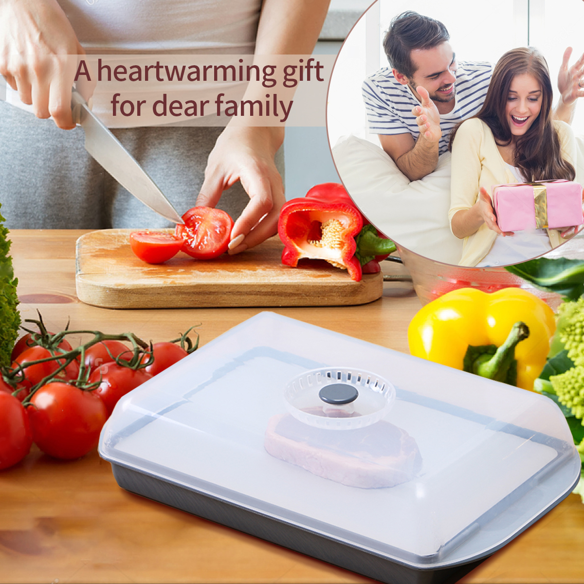 Defrost Board with Drip Tray, Thawing Frozen Meat Defrosting Plate