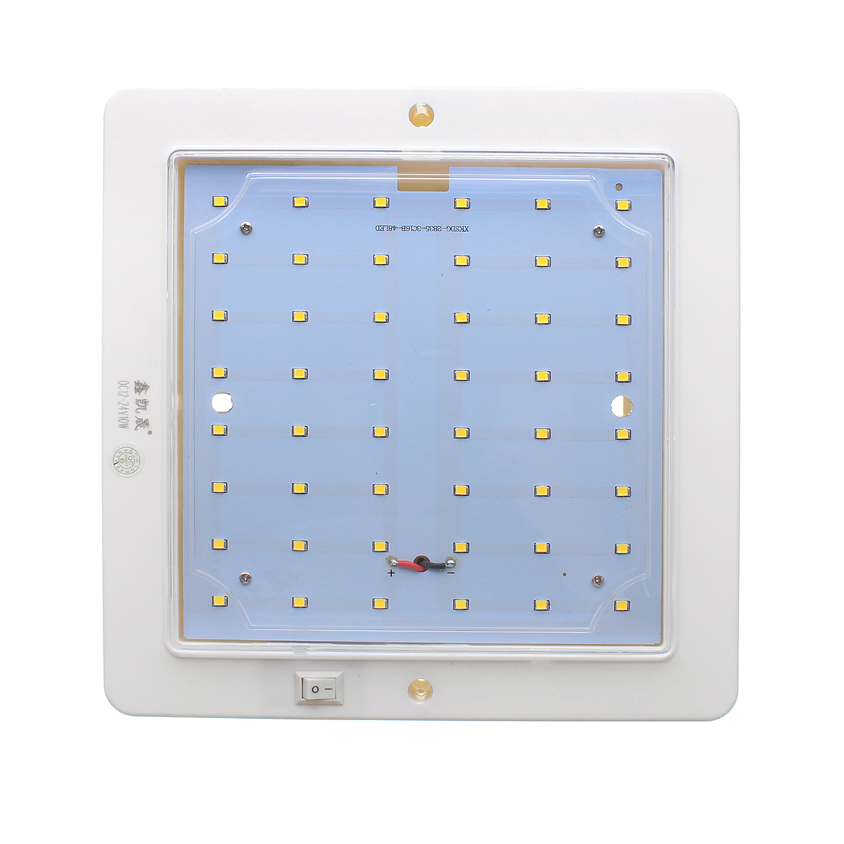 Pack De 2 Lampes LED Intérieur Voiture 10W - 48 LED, 12-85V - Avec Interrupteur Et Adhésif - Pour Camion, Van, Bateau