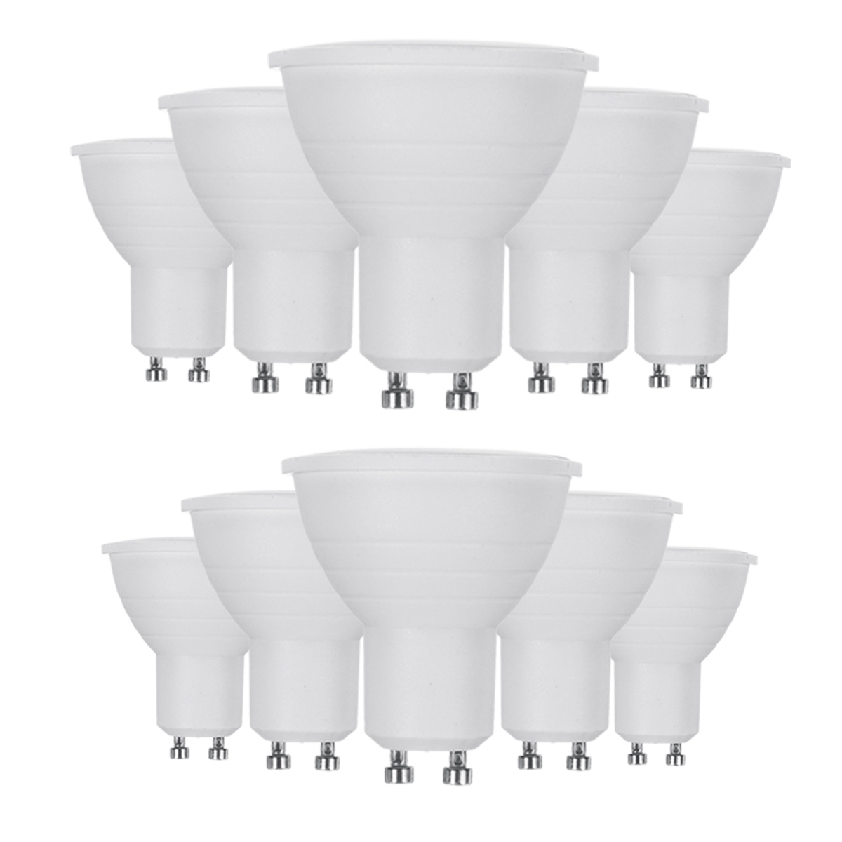 Lot De 10 Ampoules LED GU10 5W (équivalent 50W) 6500K Lumière Jour - Marque BRAYTRON