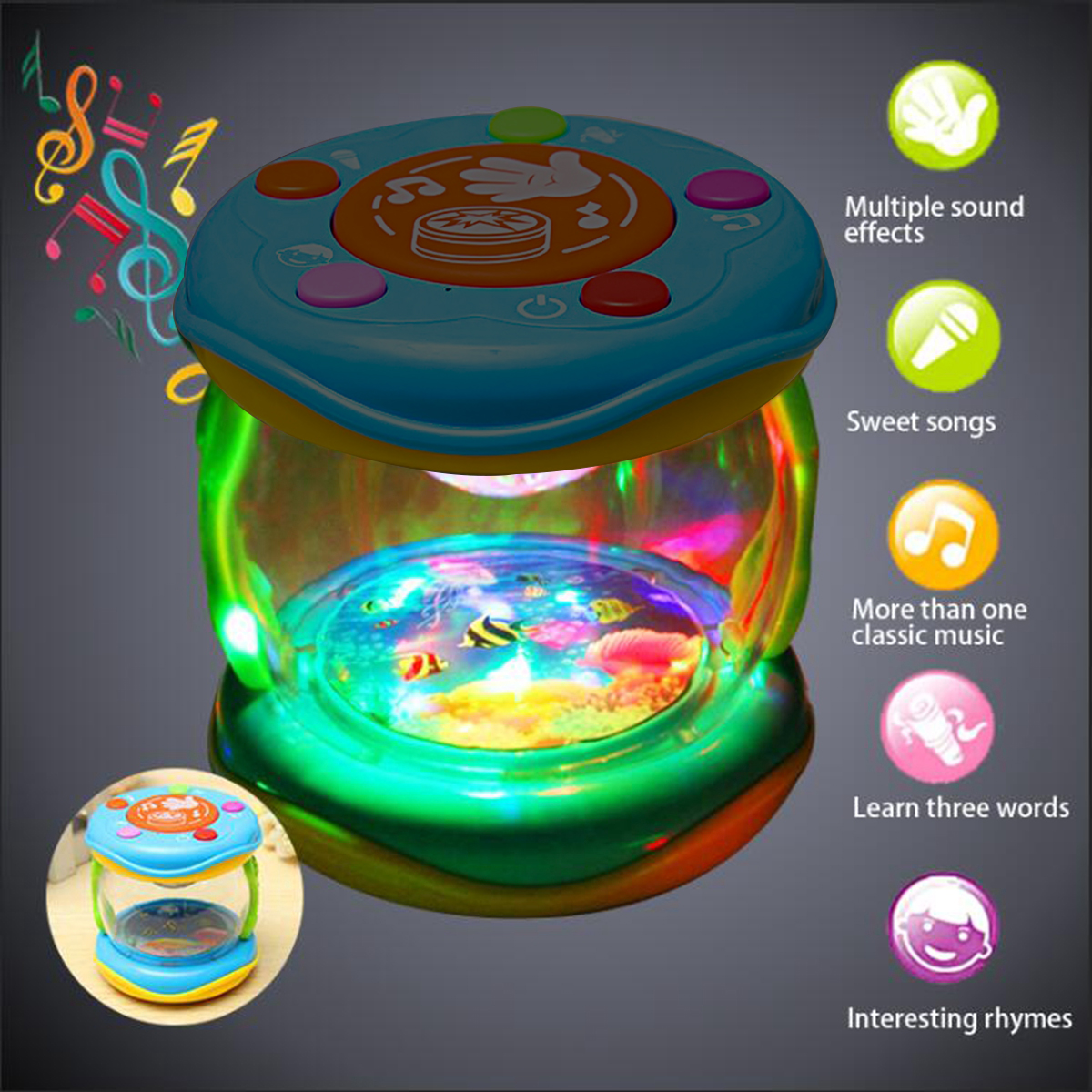 tambour lumineux bébé