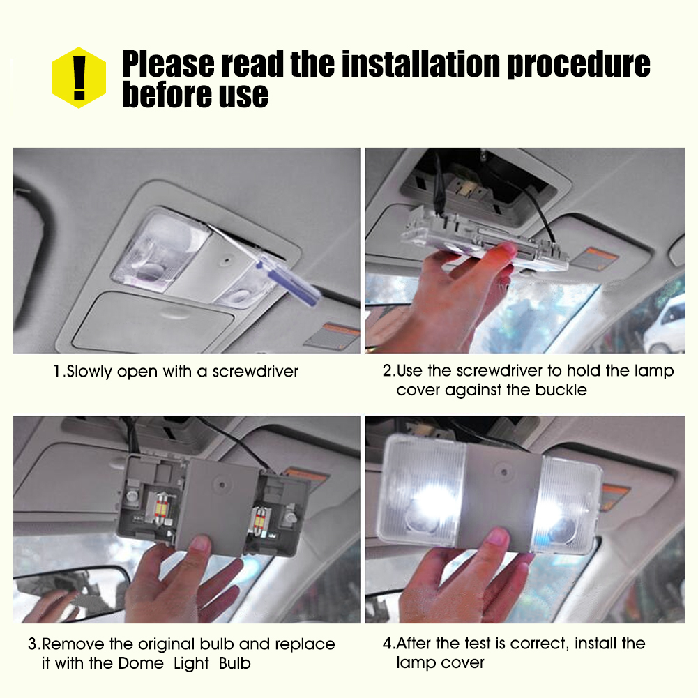 Audew 6pcs DE3175 LED Interior Dome Light