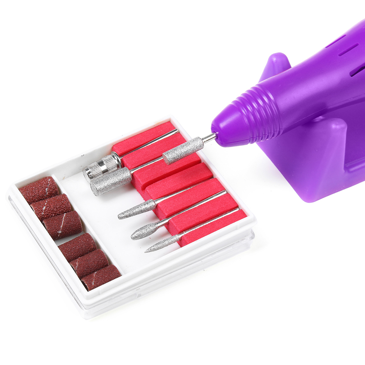 Ponceuse à Ongles électrique Professionnelle 20000 Tr/min - Kit Manucure/pédicure Complet - Gris