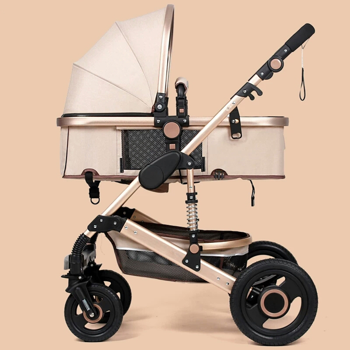 Poussette Combinée 2 En 1 Poussette Canne Landau Pliable Pour Bébé