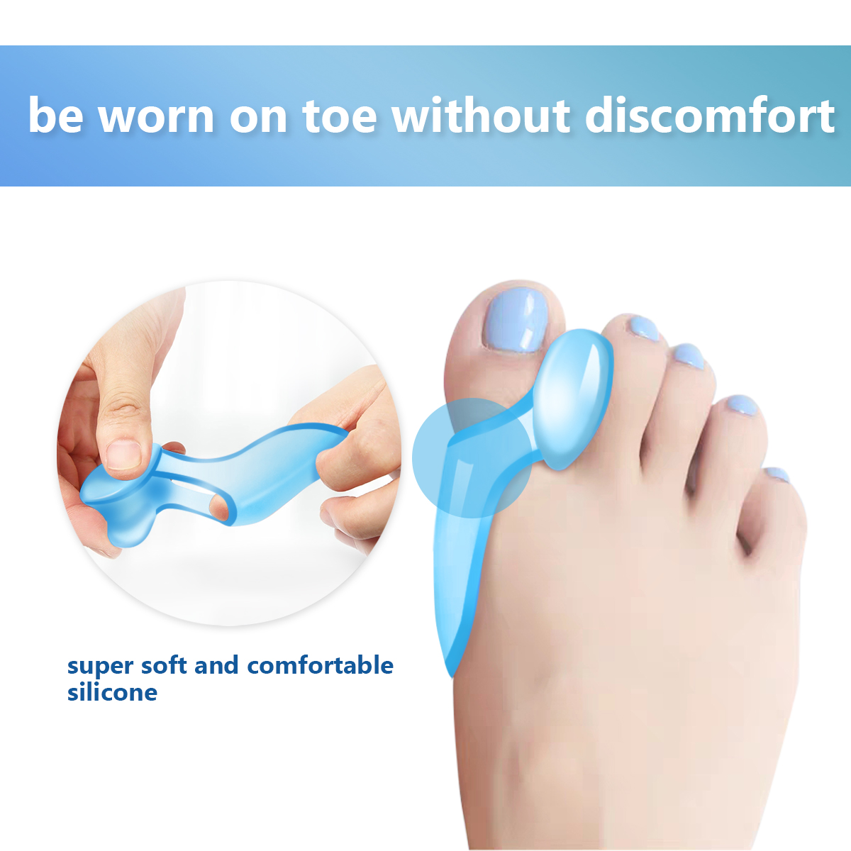 gracosy Toe Separators, Big Toe Alignment Bunion Relief Bunion ...