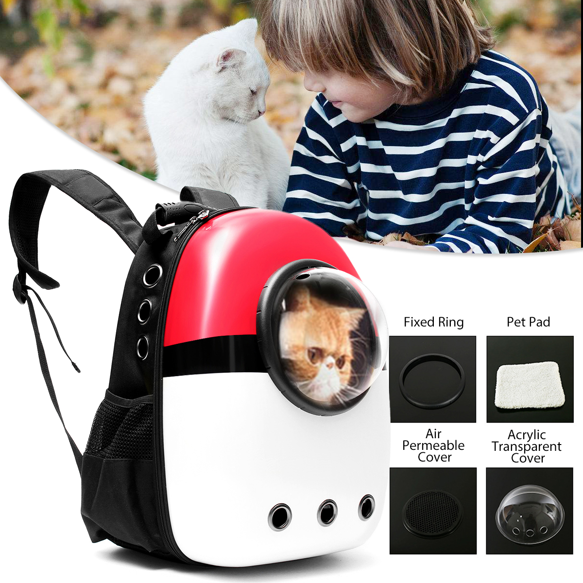 TEMPSA Pet Transporteur Capsule Sac À Dos avec Fenêtre