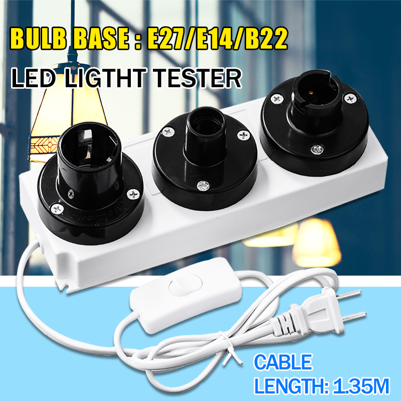 Testeur de tension LED pour ampoule E27 B22 E14