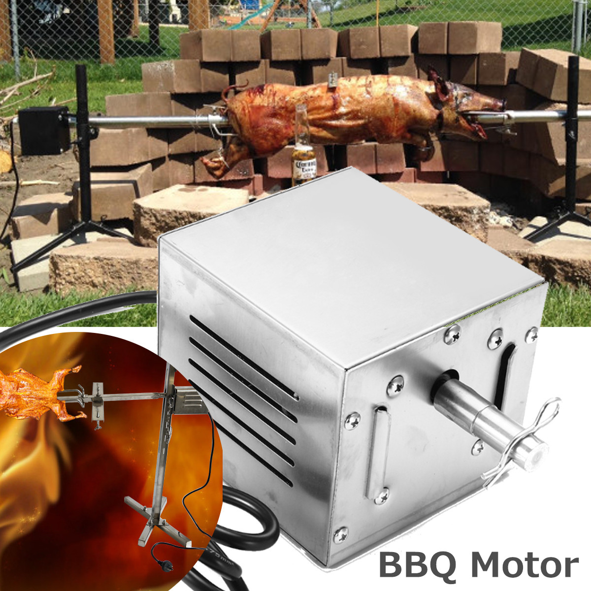 TEMPSA Barbecue électrique Moteur 25 w En Acier Inoxydable Poulet Porc