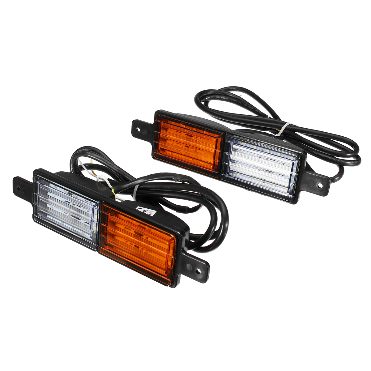 Lot De 6 Feux De Gabarit LED 12-24V Blanc - Pour Camion, Benne, Plateau, Van - Neuf