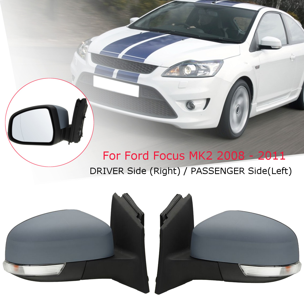 À Gauche Côté Conducteur Miroir De Verre Rétroviseur Extérieur Pour Ford Expedition 2003-2006