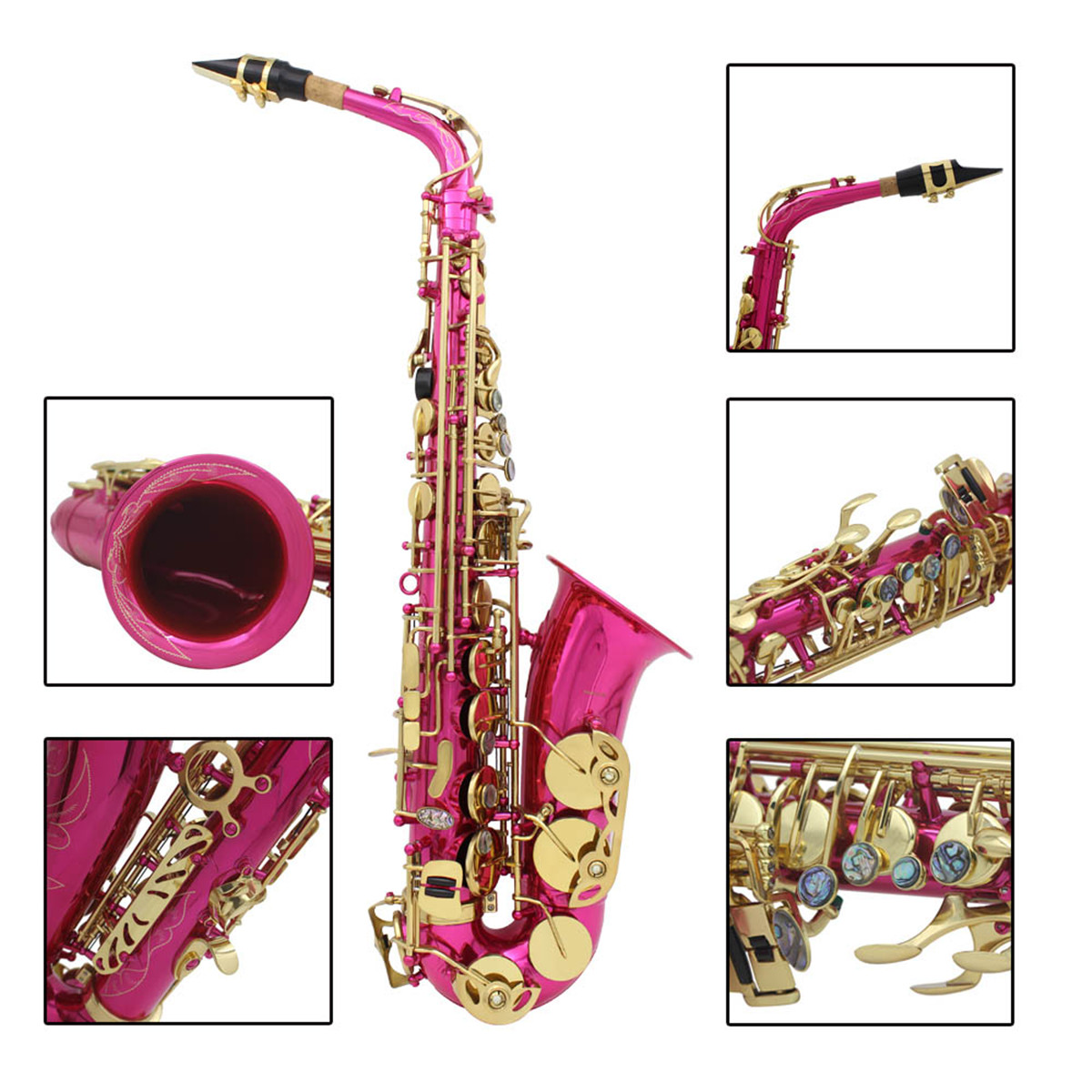 SLADE Kit Saxophone Alto Mi Bémol Corps en laiton Pratique Enseignement ...