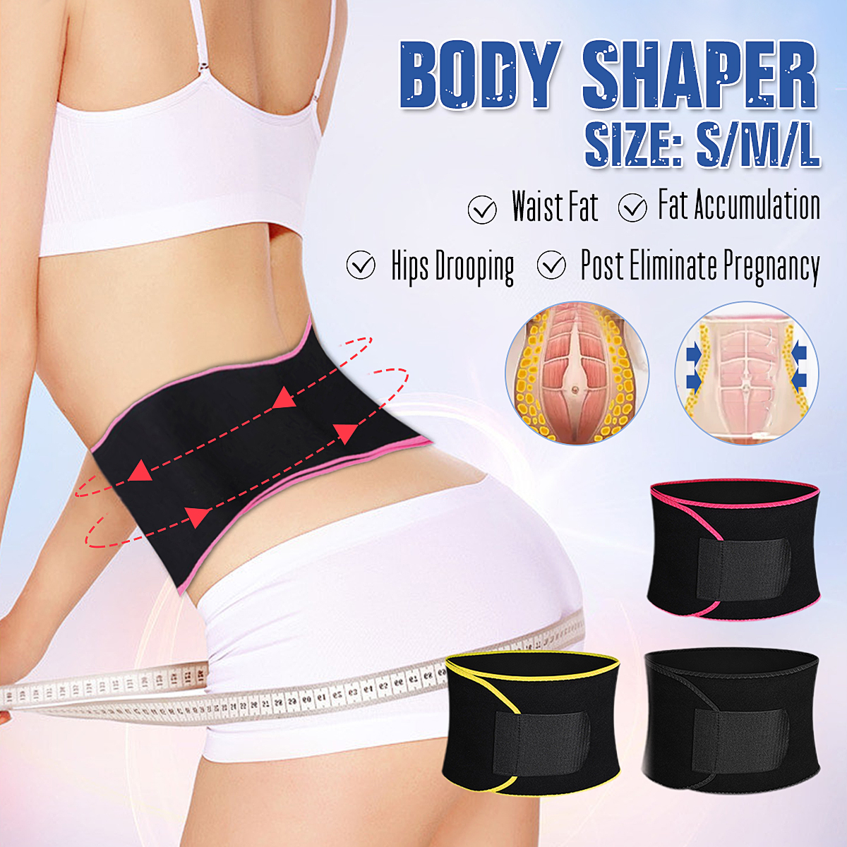Ceinture de Sudation,Gaine Amincissante,Ventre Plat Corset Minceur