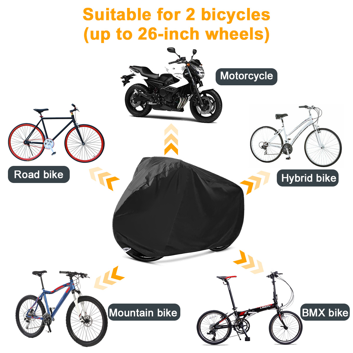 ✨Waterproof Outdoor Bicycle Cover Bike Rain Cover All Weather Windproof A&U-SA3* 