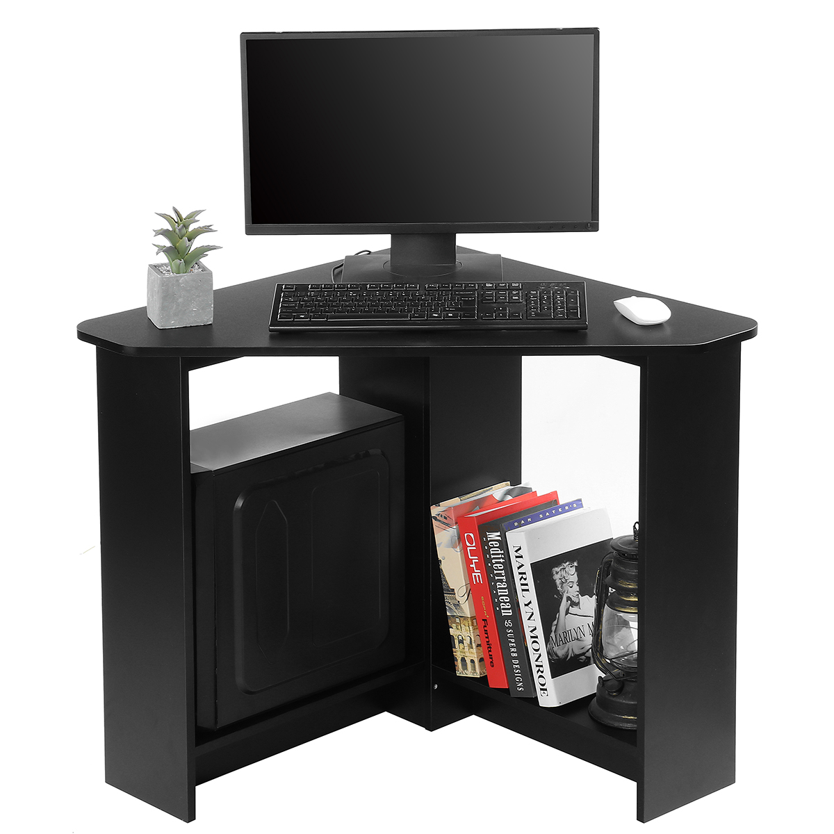 INSMA Corner Computer Desk Writing TV Table Home Office Workstation ...