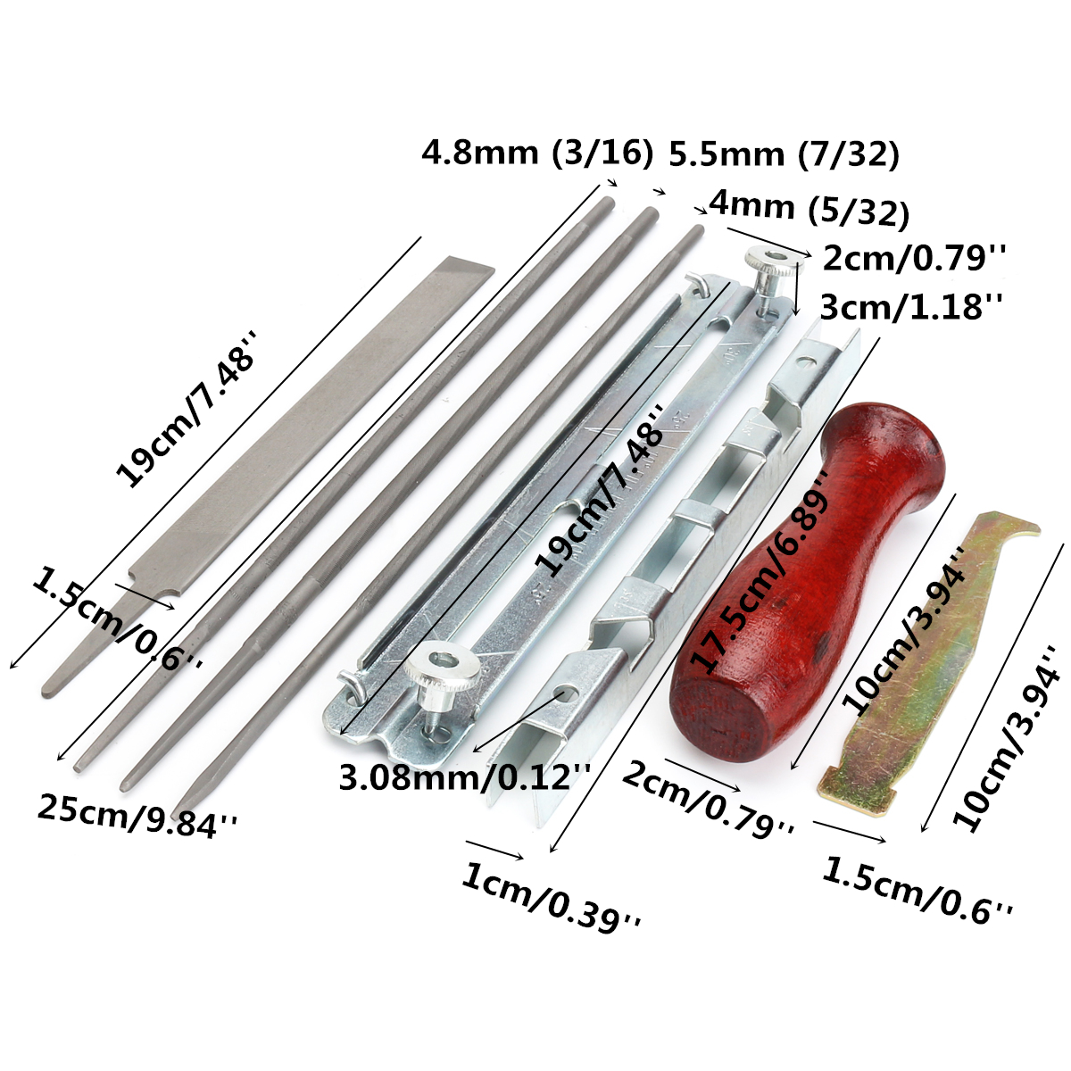 Jauge De Profondeur Lime Guide 0.65 Mm Pour Tronçonneuse - Acier Carbone Durable Avec Plaqué Zinc