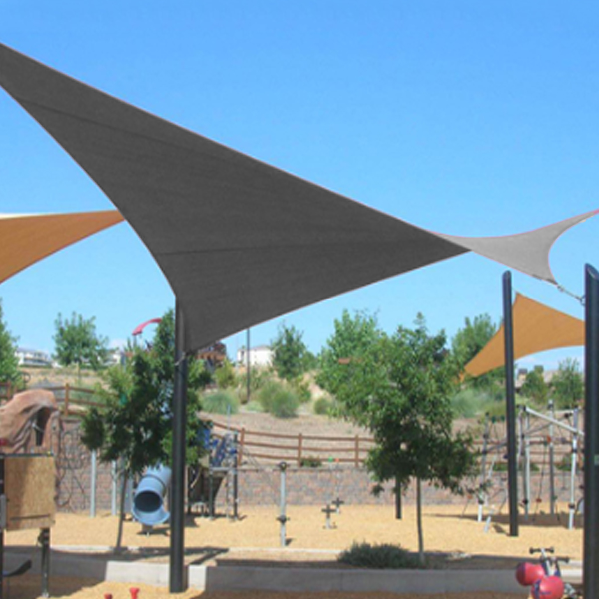 NEUFU Voile d'Ombrage Rectangle Toile Parasol Auvent Extérieur Soleil