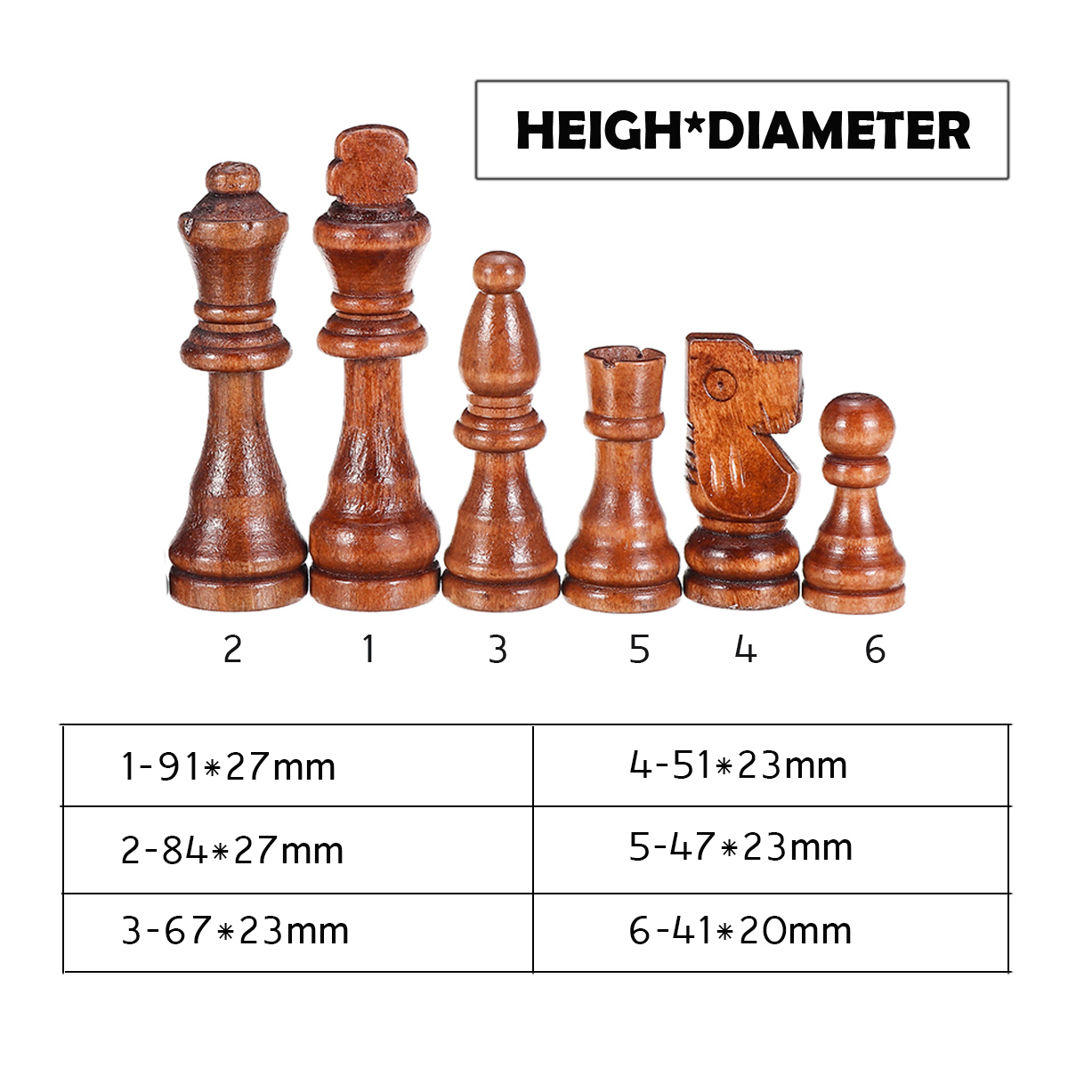 Jeu D'échecs En Bois 34 Pièces Lestées - Sculptées Main, Conforme Tournoi, Neuf