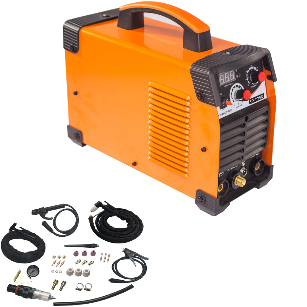 3 en 1 Poste à souder TIG Machine De soudage à l'arc Plasma Cutter bâtonsoudeuse 220 V