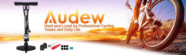 Audew bike floor discount pump