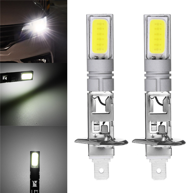 2x H1 80W COB LED Ampoule Voiture DRL500700lm Blanc DC 1224V