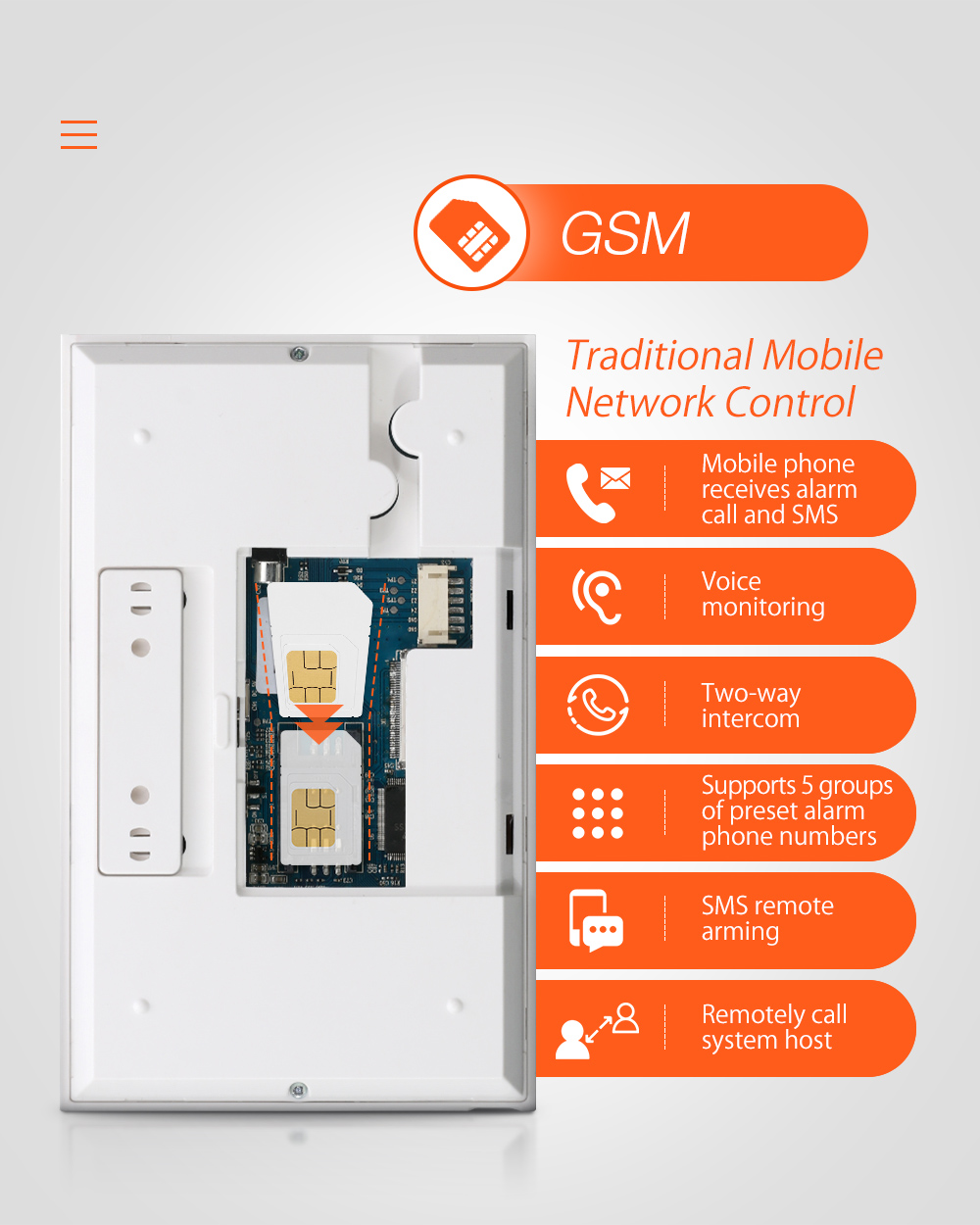 Digoo DG-HAMB 2G GSM & WIFI & 433MHZ DIY Smart Home Security Alarm System Kits 
