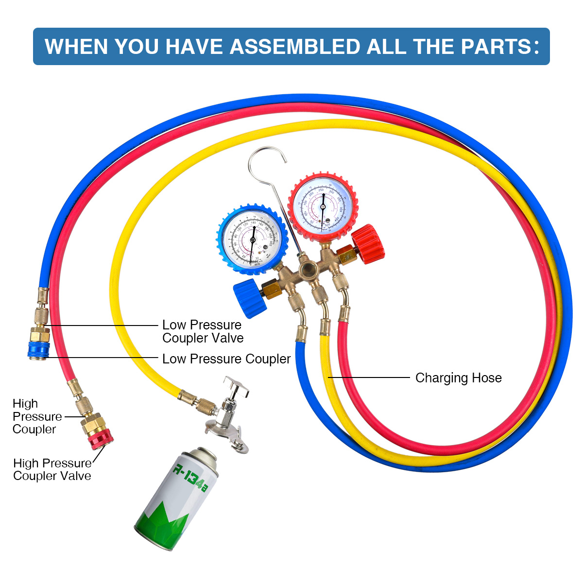 Audew AC Diagnostic Manifold Gauge Set for Freon Charging Audew AC Diagnostic Manifold Gauge Set for Freon Charging