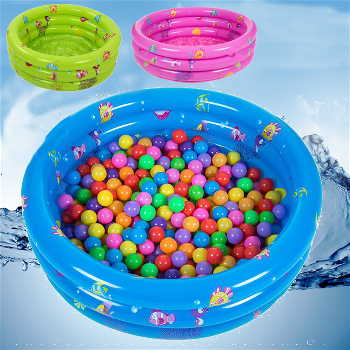 100X30CM Rond Gonflable Piscine Natation Océan Balle Piscine Bébé Enfants Été Gonflable Piscine
