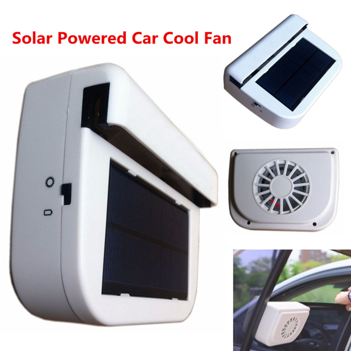 NEUFU Ventilateur Blanc Solaire Caravane Voiture Fenêtre Dissipateur Climatiseur Air Cdiscount