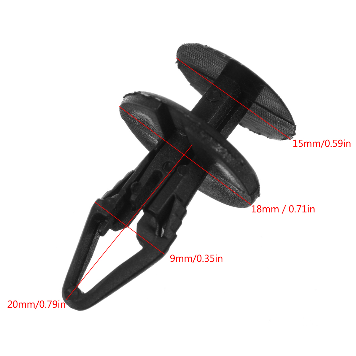 100x Universel Clips Agrafe Plastique Rivets Voiture Clips de Fixation