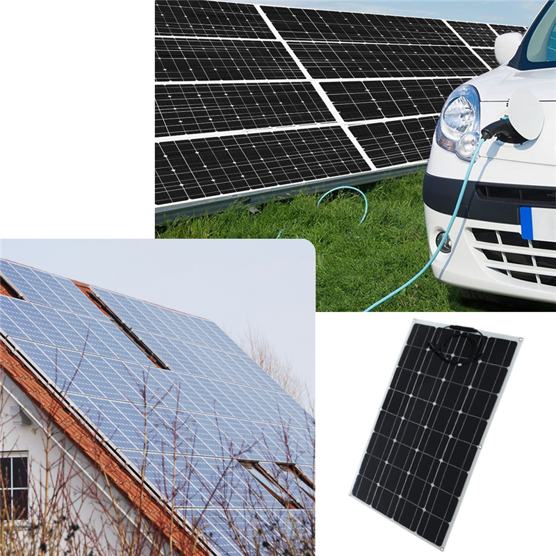Quelle Batterie Pour Panneau Solaire 100w Camping-car TEMPSA Kit 100W 12V Panneau Solaire USB+ 30A Contrôleur + Câblé DC Pour