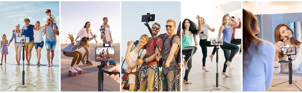 ELEGIANT EGS-07 4 in 1 Selfie Stick Aluminum Alloy Rod with