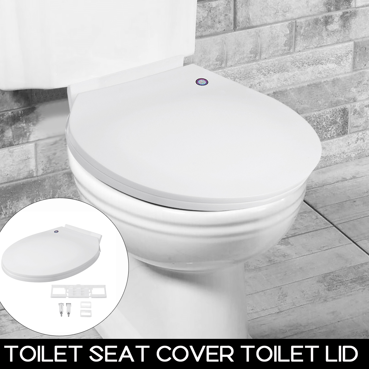 eSituro STS0385 Abattant WC en Duroplaste Couvercle de Toilette Siège de Toilette Couvercle de WC avec Fonction softclose