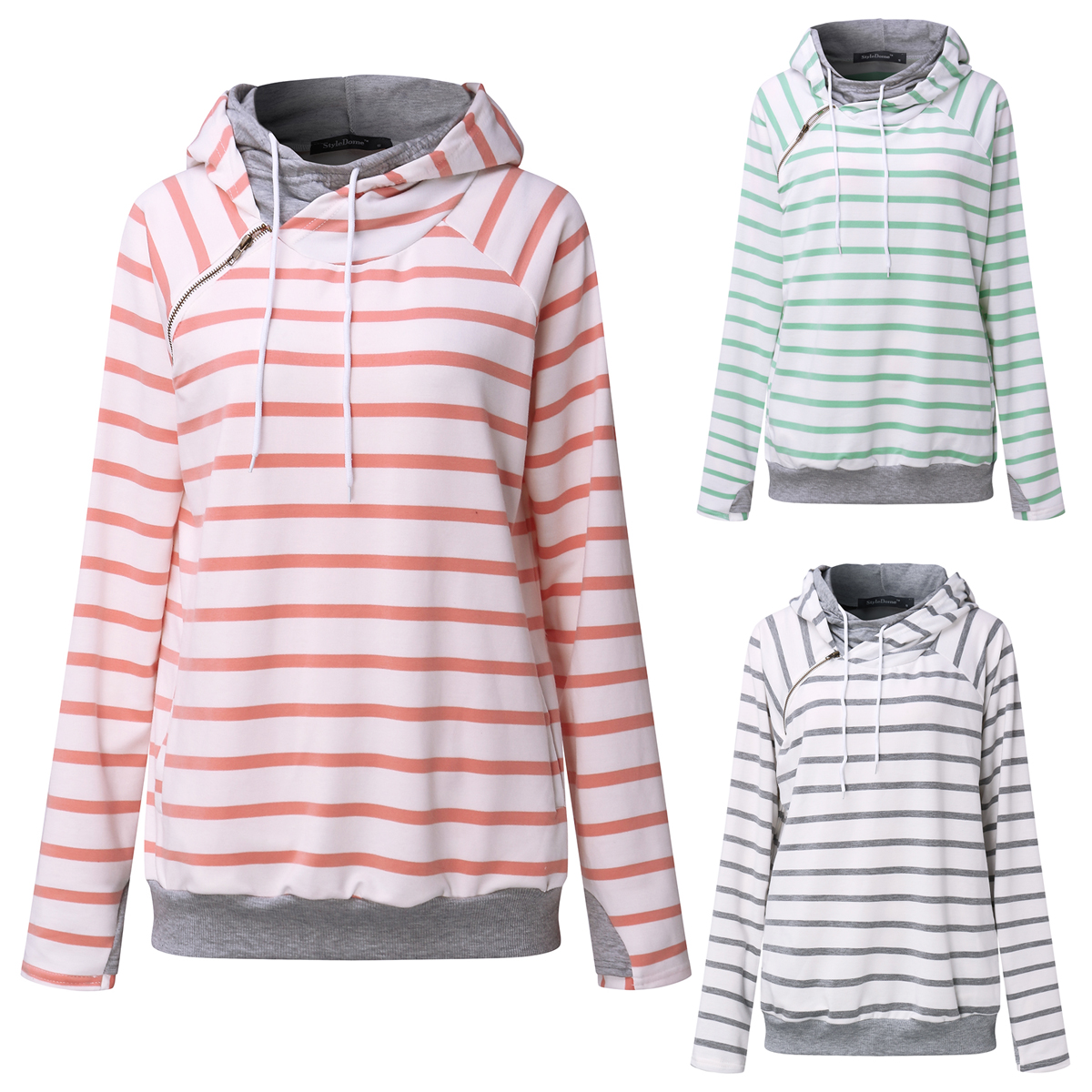 striped hoodie women's