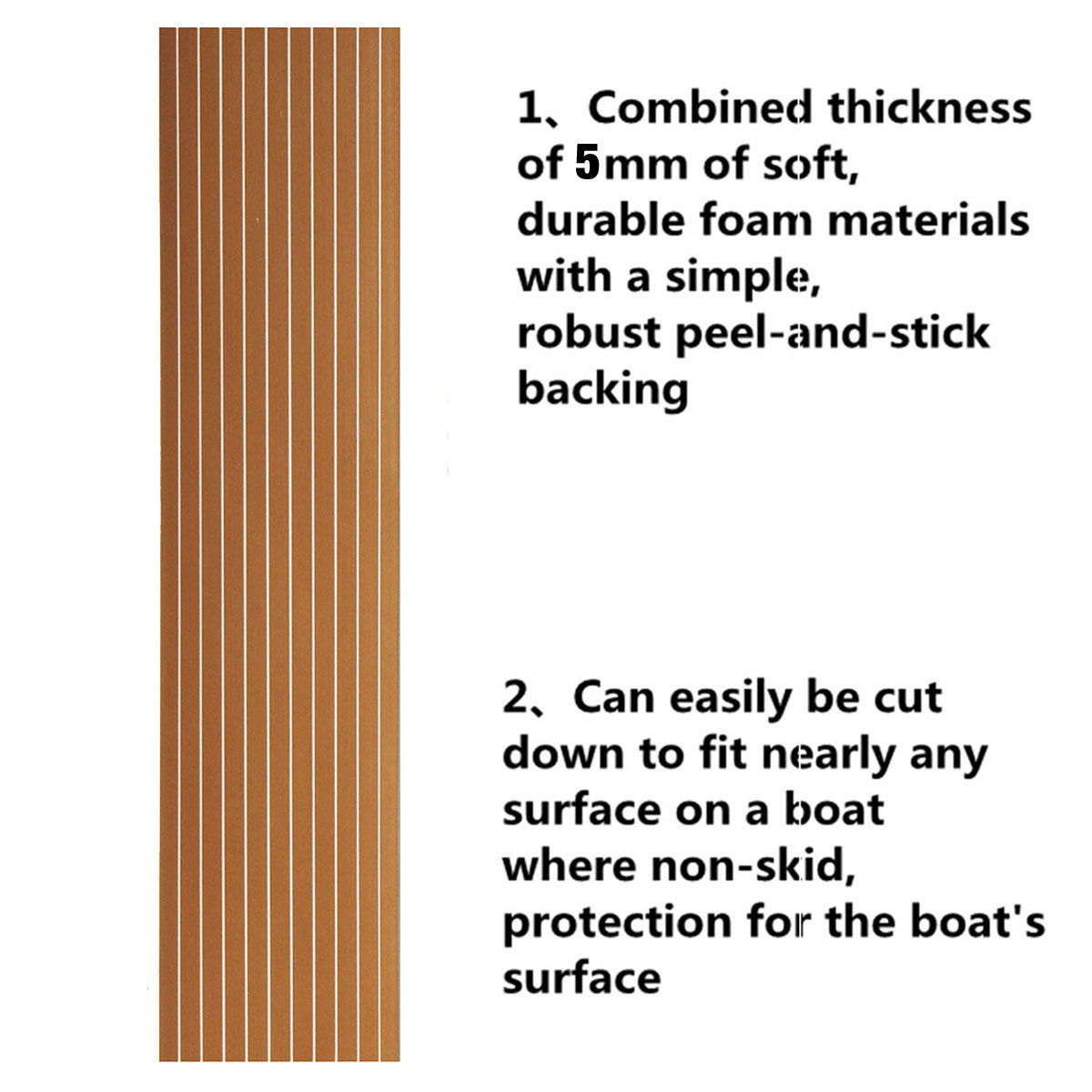 240/ cm /× 89,9/ cm synth/étique en teck de marine pour bateau Bateau en mousse EVA DIY Sol terrasse Pad