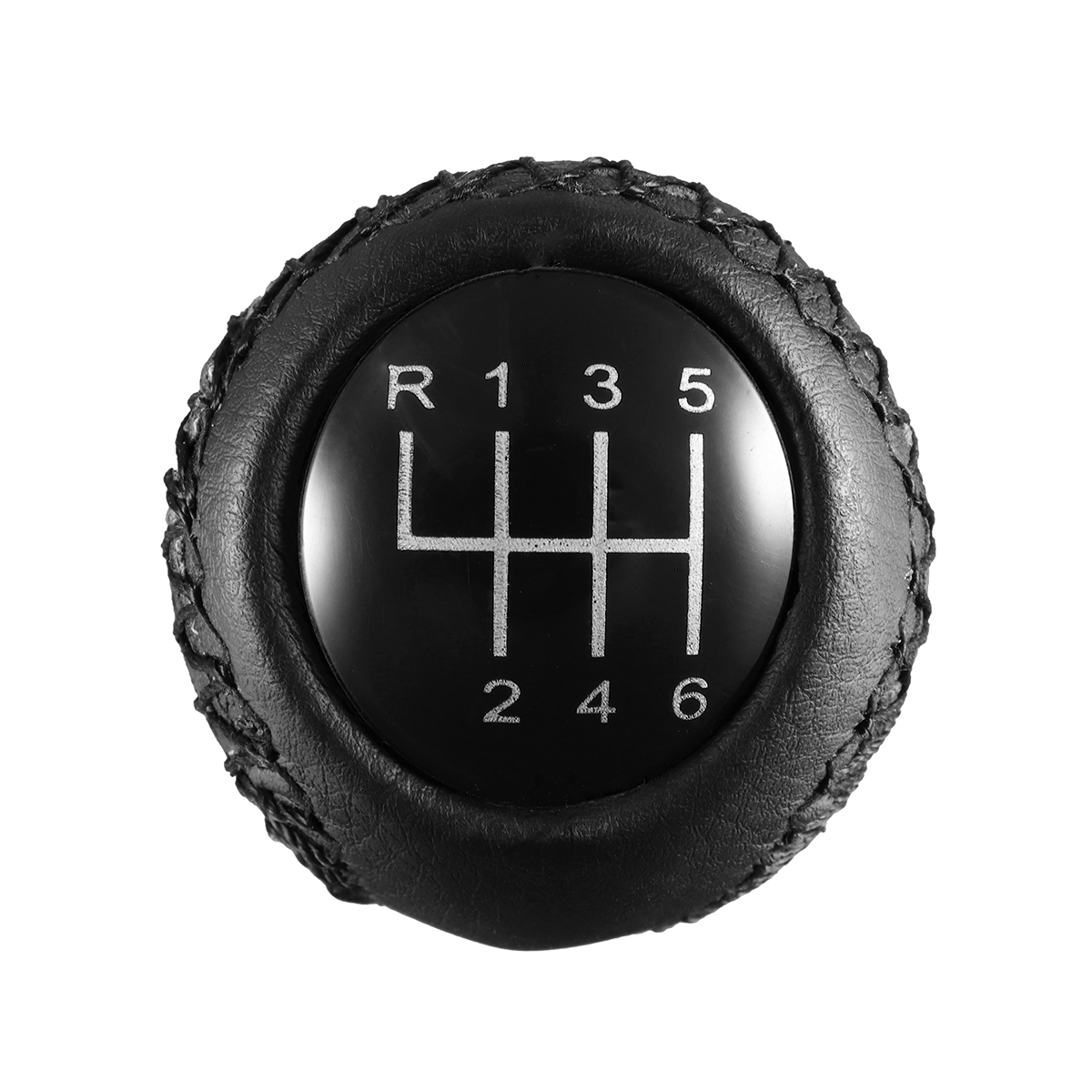 Pommeau De Levier De Vitesse En Cuir Noir Pour Mazda (3, 5, 6, CX-7, MX-5) - Boîte Manuelle 6 Vitesses - Pièce De Rechange Neuve