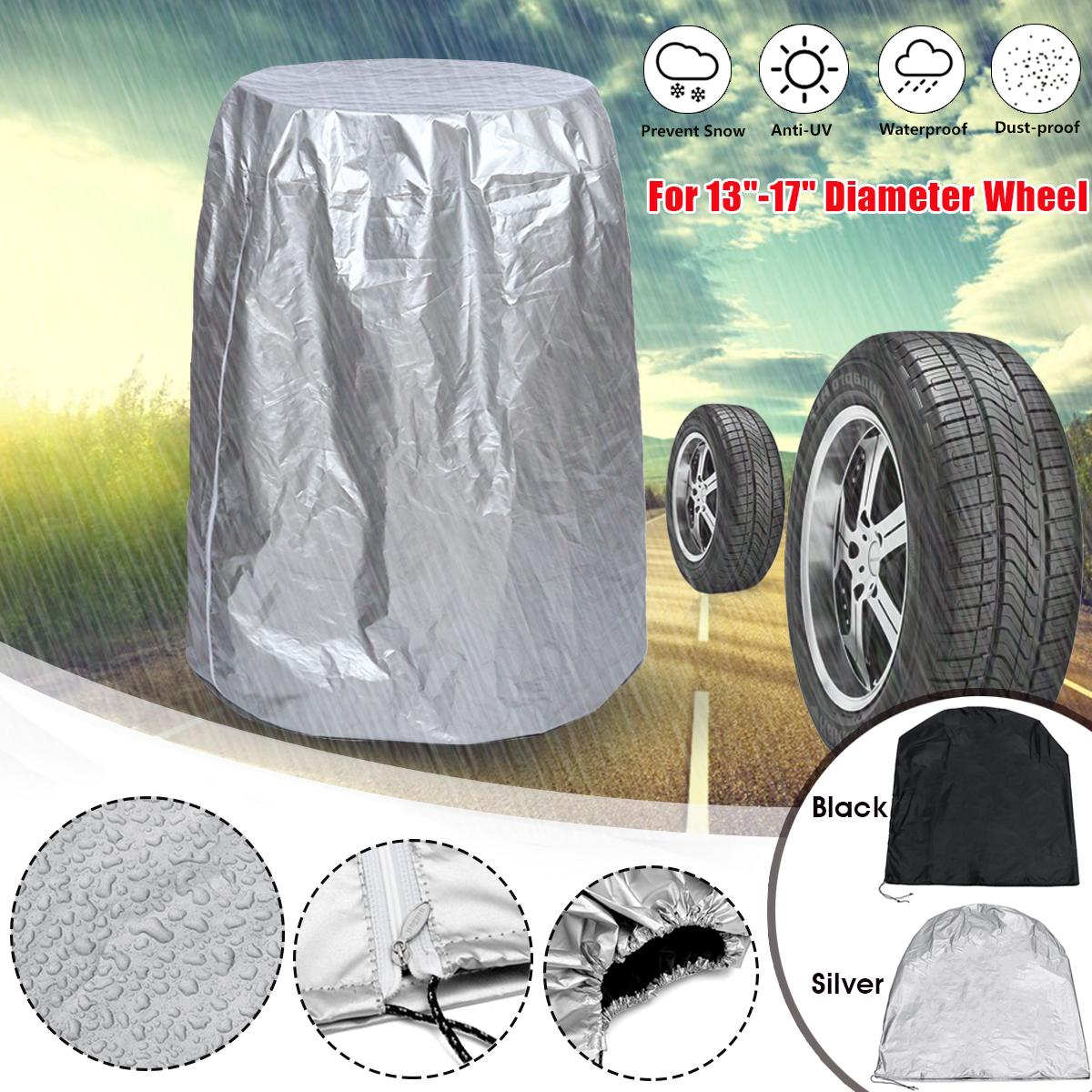 Housses de protection roues 16'' 74 à 80cm Thermocover SOPLAIR