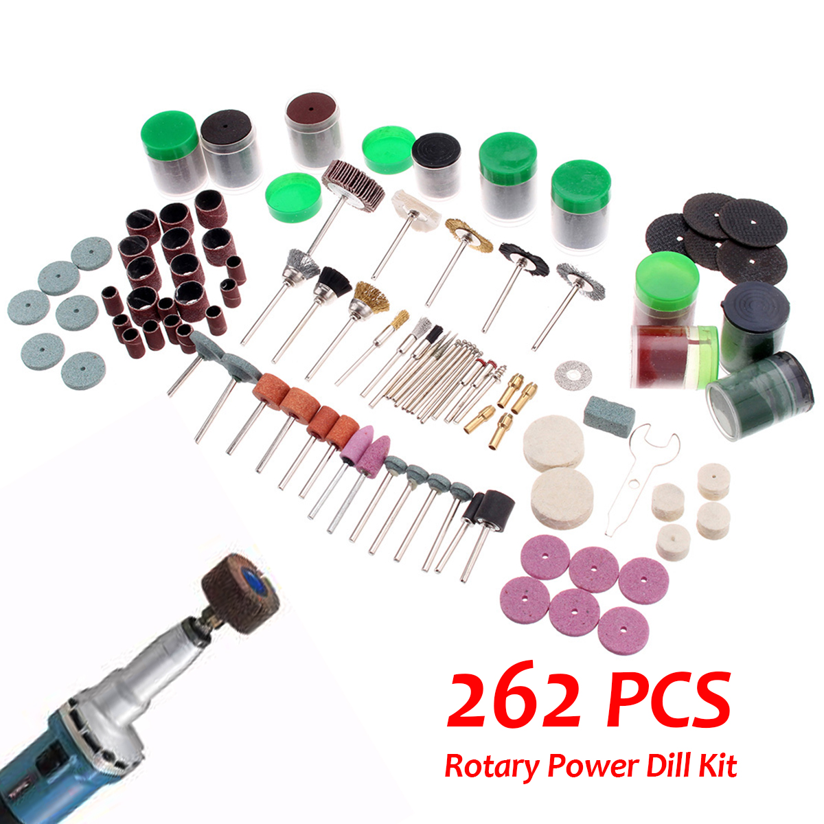 Ponçage Meulage Polissage Kit Outil Pour Verre Jade Bijoux en bois en acier trempé