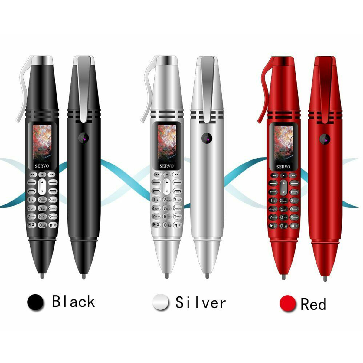 Servo K07 2G 0.96'' 300mAh Stylo Phone Mobile Bluetooth Caméra Dual SIM