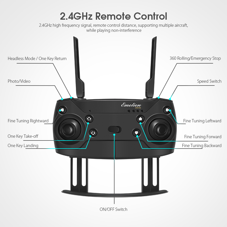 Eachine Drone E58 Wifi Rc 2mp 720p Caméra Grand Angle 3