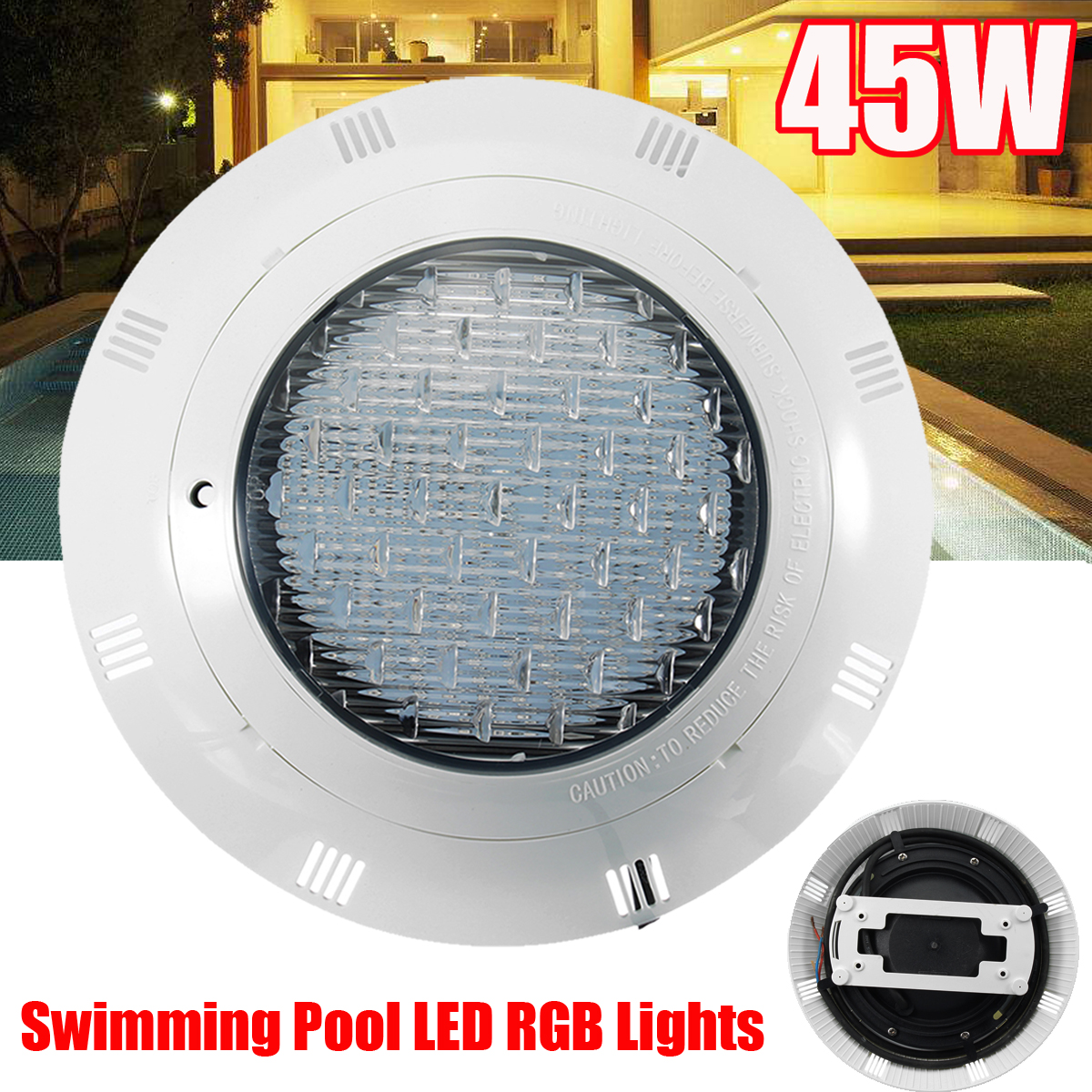 RGB LED sous l'eau Lumière Coloré Lampe Piscine Télécommande spa piscine TYZ